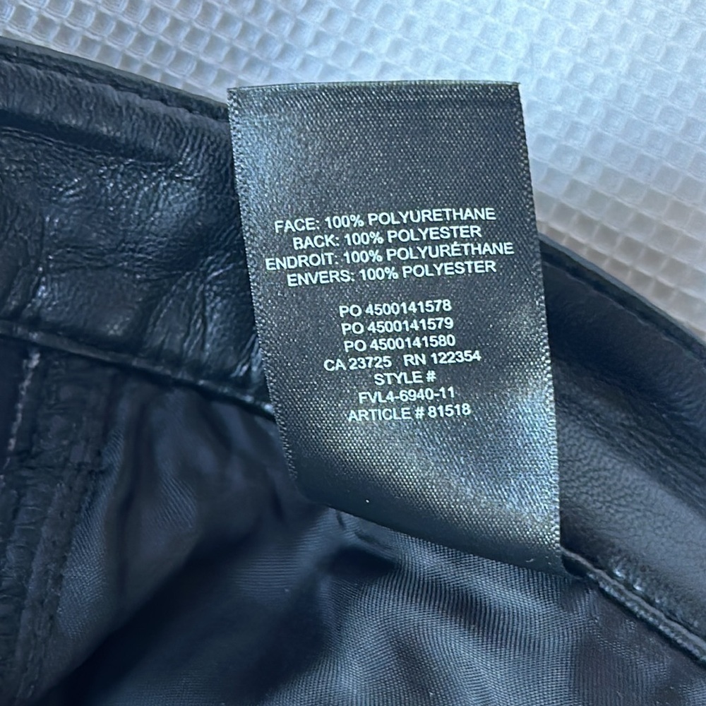 Aritzia Wilfred Sz 4 The Melina Pants Black Vegan Leather High Rise Straight Leg - Picture 8 of 12